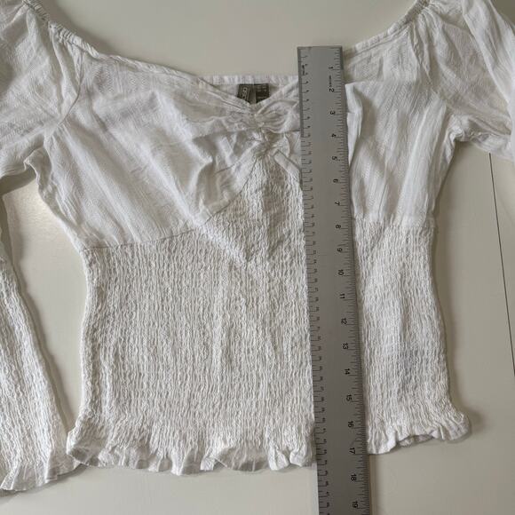 NWT ASOS Peasant Blouse White‎ Cottagecore Coquette Summer Top Women's Size 12 - Picture 9 of 10